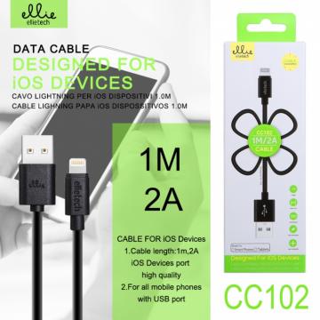 Ellietech CC102 Câble Lightning 2A 1M